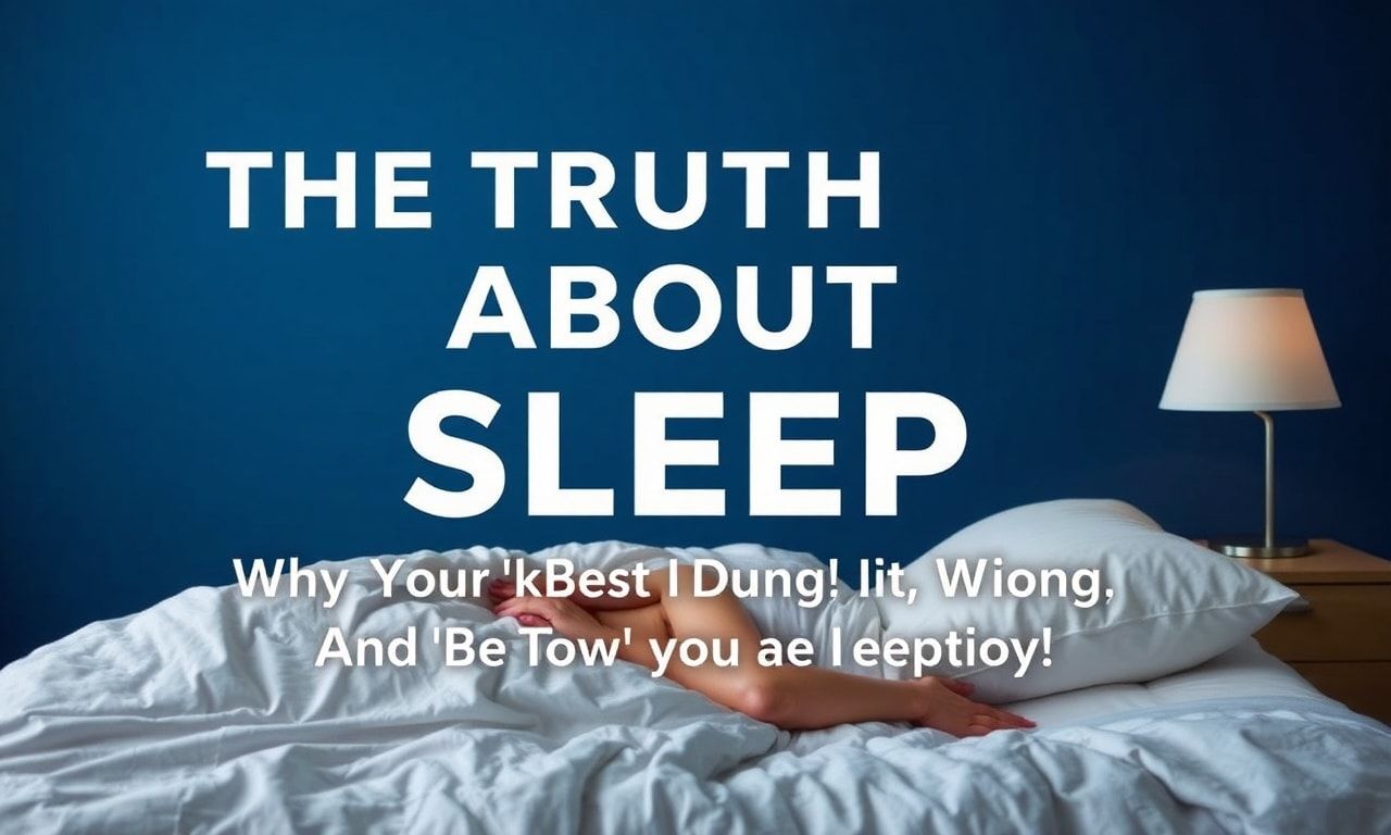 The Truth About Sleep: Why You're Doing It Wrong (And How to Fix It)